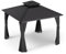 Blumfeldt Pavillon 3x3, Gartenpavillon Wasserdicht Stabil, Aluminiumrahmen & Verzinktes Stahldach, Inkl. Vorhänge & Moskitonetz, UV-Schutz, Wetterfest, Schwarz