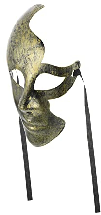 WOONEKY Halloween Feier Halbgesichtsmaske aus Kunststoff, 2 Stück