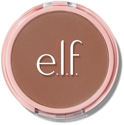 e.l.f. Halo Glow Powder Filter, Gepresster Finishing-Puder, Aufbaubare Deckkraft, Verfeinert das Porenbild, Mit Velours-Puderquaste und Spiegel, Vegan & Tierversuchsfrei, Rich Cool