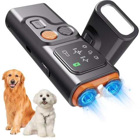 BSOON BarkGuard, Anti Barking Device for Dogs, Hundebellen Abschreckungsgerät, Antibell für Hunde mit HD Display und LED Taschenlampe, Hundetrainings Geräte Verhaltenshilfen