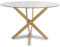 S & S Saldos y Stocks Mesa Redonda de Cristal Templado 120cm DT. Comedor o Cocina, Cambria