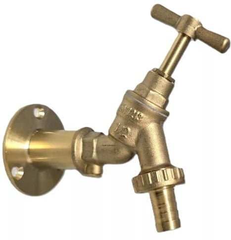 TC Tuyau d'arrosage extérieur Union Clapet anti-retour 1,27 cm Plaque murale en laiton Bride Boss