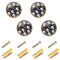 EtherSpher Türknauf für Schranktüren, anpassbar, Halloween, schwarz, Totenkopf, dekorativer Knauf, 32 mm, 4 Stück