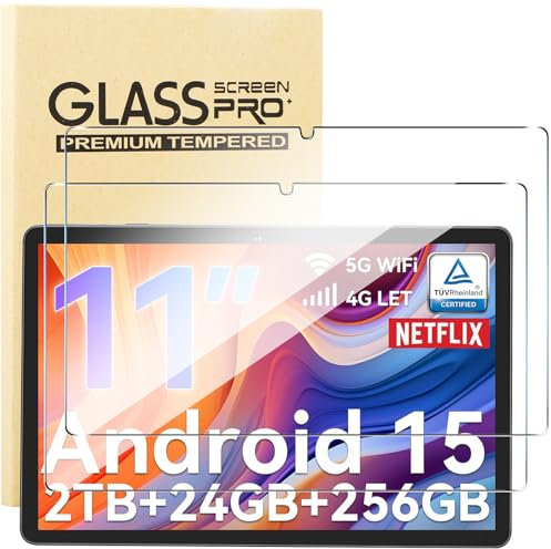 KUSINHOKA [2 Pièces Verre Trempé pour TABWEE W90/TABWEE T90 (11 Pouces), [Anti-Rayures] [9H Dureté] Film Protecteur, [Haute définition] Transparente Film de Protection Écran pour TABWEE Tablette