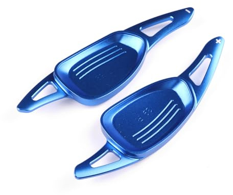 KUNGKIC Palancas de cambio de auto para Seat Cupra Leon Ateca Formentor 2021 2022 2023 2024 2025 Palancas de cambio de aluminio Extensión de paletas del volante Paletas de cambio 2 piezas (azul)