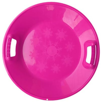 KiBcsLic Winterschlitten mit Griff, Ideal für Outdoor Aktivitäten mit Der Familie, Pink L