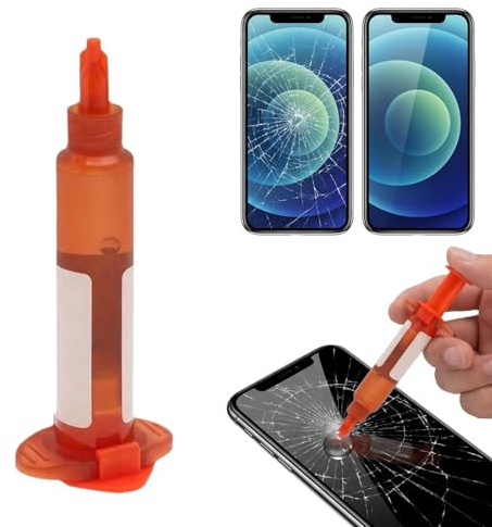 Fix Cracked Cell Phone Screen Glue,Phone Screen Repair Kit Adhesive Glue for Touch Screens,Clear Glass Crack Repair Fluid,for Most Devices,Compact Portable Strong Transparent Repair Solution,10ml