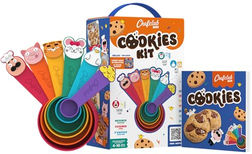 Chefclub Kids – Starter-Set für Kinder zum Keksebacken – Rezeptbuch + Utensilien + Ausstechformen – Mit Spaß kochen lernen – Eine leckere und spielerische Aktivität – Ab 4 Jahren: Starter Kit