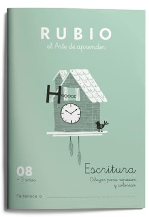 08 Escritura RUBIO (dibujos) | Dibujos para repasar y colorear | +3 años