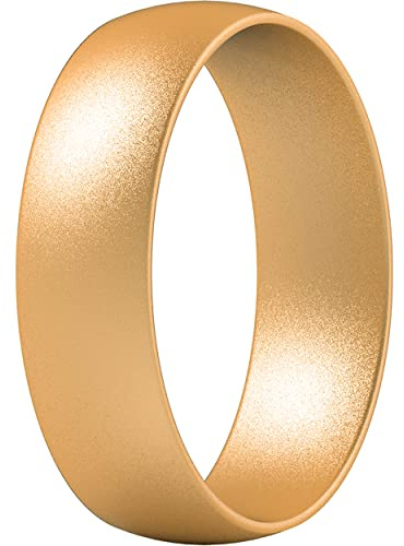 ThunderFit Alliances unisexes en silicone, bandes de fiançailles en caoutchouc, 6 mm de large, 1,65 mm d'épaisseur – 1/2/3/4/5/6/7