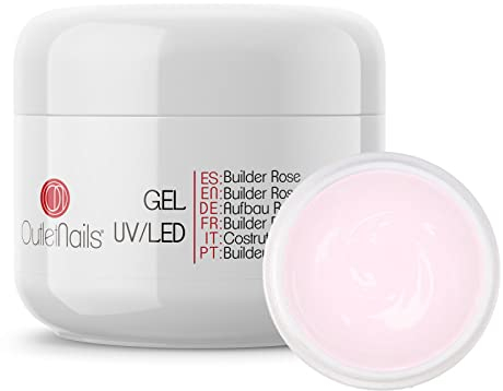 Gel Builder UV Rose 50 ml - Pour ongles en gel/UV/LED Construction Rose - Outlet Nails