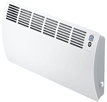 STIEBEL ELTRON Wall mounted convector, electric heater CON 20 Premium U, 2000 W for about 20 sqm, 7-day + 120-minute timer, frost + overheating protection, open window detection, Lot 20 compliant, alu