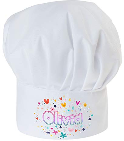 Gorro Cocinero para niños de niño Bebé de Cocina Ajustable con Velcro Gorro de Chef con Nombre/con Texto Dulce con Nombre [099]