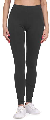 Bellivalini Leggings Damen aus Viskose Ganzjährig Bequeme Bekleidung Damen für tägliches Tragen oder Sport BLV50-147 (Graphite, XL)