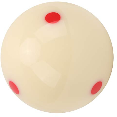VGEBY Billard Cue Ball, 57,2 mm Harz Billard Kugeln Dot Spot Training Cue Ball Pool Standard Trainingsball (roter Punkt)