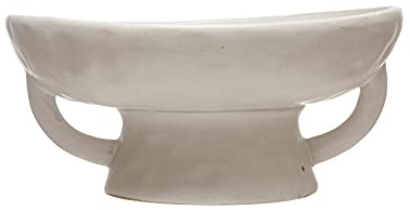 Creative Co-op Stoneware Bowl w Reactive Glaze, Décor, Matte White