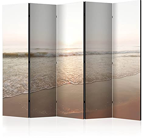 murando - Paravent Raumteiler Landschaft, 225x172 cm, 5-teilig, Wohnzimmer | Mobiler Sichtschutz, sofort einsatzbereit, Holzrahmen, ideal fürs Wohnzimmer oder Büro, geruchsneutral, lichtbeständig