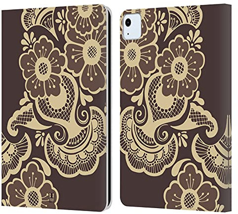 Head Case Designs Encaje Alheña Carcasa de Cuero Tipo Libro Compatible con Apple iPad Air 2020/2022