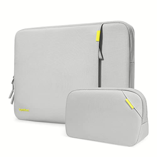 tomtoc 360° Custodia per Nuovo 16 Pollici MacBook Pro M4/M3/M2/M1 Pro/Max (2024-2019) A3403 A3186 A2991 A2780 A2485 A2141, Tutto intorno Protezione idrorepellente Laptop Sleeve con Borsa Accessori