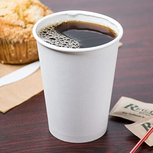 HOT BARGAINS, 500 x 12oz Single Wall White Paper Cups for Hot Drinks Premium Disposable Coffee/Tea Paper Cups Perfect for Your Home, Café, Work, Parties or Outdoors. (White, 12OZ)