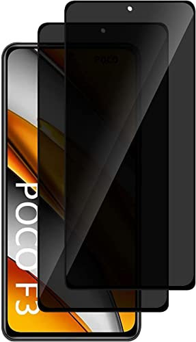 2 Piezas Protector Pantalla de Privacidad para Xiaomi Poco F3 / Redmi K40 - Anti-espía Cristal Templado 3D Cobertura Completa, Anti Spy Vidro Templado 9H dureza Screen Protector