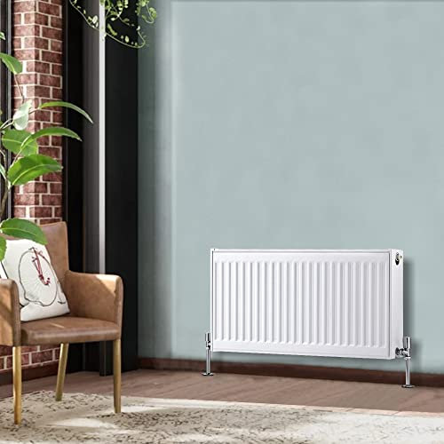 WarmeHaus Double Panel Type 22 Central Heating Horizontal Compact Convector Radiator White H400 x W800mm
