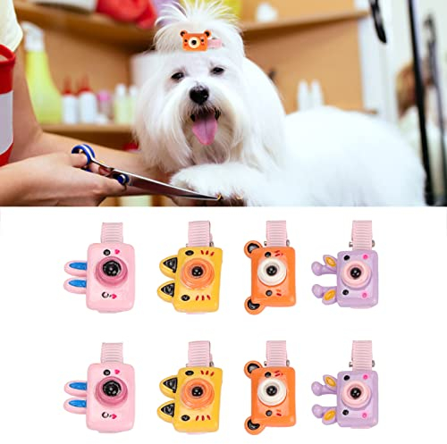 Yuehuamech 24pcs Dog Hair Bows Pet Grooming Accessories Mini Camera Shape Dog Hair Barrettes Pet Hairpin Hair Bands for Teddy Teacup Yorkie Pet Kitten Dogs Puppy