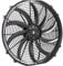 16 inches Electric Radiator Cooling Fan, DC 12V 120W 2250 Rpm Slim Fan, Universal 3000 Cfm Reversible Push or Pull with Mounting Kit, Engine Cooling Fan Replacement for Cars Trucks Rvs Modification