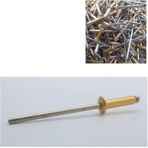 Rivets aluminium 3,2x10 mm couleur doré or par 100