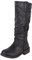 Scarpe Donna Invernali 2022 Donne Autunno Inverno Tinta Unita Vintage Tacco Basso Spesso Western Denim Tacco A Pieghe Stivali in Pelle Slim Mid Stivali