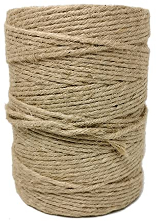Juteschnur Jutezwirn Jutegarn fünffach, 4mm stark, Kordel, Garn, naturfarben als Bastelband, Paketband, Dekoration zum Binden im Haushalt oder Garten, 220 Meter Rolle (Fünffach, Ø 4mm, 220 Meter)…