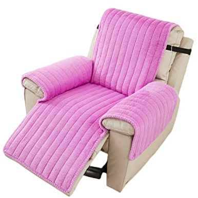 GUYIRT Sesselschoner für Fernsehsessel rutschfest, Fernsehsessel Bezug für Hunde Haustieren, Liegesofa Sesselbezug, Sesselschoner für Relaxsessel Abnehmbare Waschbar-Lila-55 x 200 cm