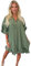 eyes Women’s Gold Button Pleated Short Sleeve Plain Collared Frill Hem Ladies Casual Loose Fit Oversized Baggy Plus Size Swing Summer Dresses for Women Khaki One Size 8-22