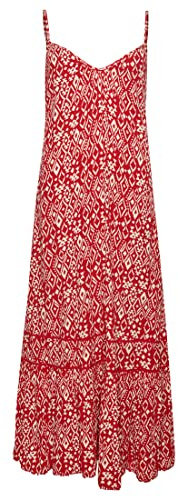 Superdry Damen Langes Trägerkleid Boho-Rot 42