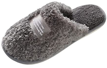 Generisch Hässliche Schuhe Herren Herren Hausschuhe und Winter Mode bequem zu Hause warm Dicker Boden weich rutschfest Herren 47 Hausschuhe (Grey, 43)