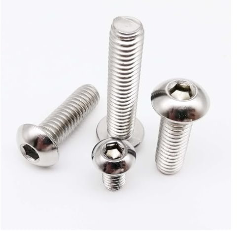 10 pz UNC 10#-24 1/4-20 Filettatura Grossa Standard USA A2-70 304 In Acciaio Inox Esagonale Esagono Incassato Vite a Testa Tonda Bullone (Color : 5/16_1/4-20)