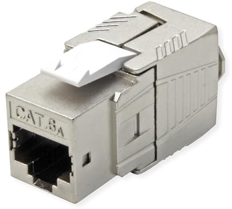 ROLINE Kat.6A (Class EA) Keystone, RJ-45, geschirmt, werkzeuglos, GHMT, Silber