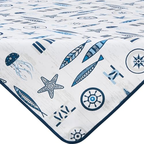 Erwin Müller Tischdecke abwaschbar blau Größe 110x140 cm