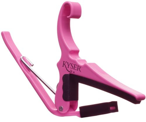 Kyser Schnellwechsel-Kapodaster für 6-saitige Akustikgitarren, Pink Revival