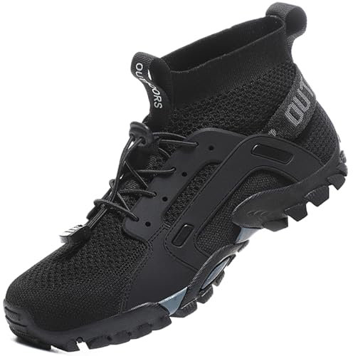 VTASQ Scarpe da Trekking Uomo Scarpe da Trail Running Traspiranti Passeggiate Stivali per Antiscivolo Sportive All'aperto Donna Scarpe da Escursionismo Leggero Tennis Sportiva Nero 44 EU