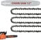 3 Pack 12 inch Chainsaw Chains with Bar