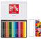 Caran D'ache Swisscolor Lot de 30 crayons aquarellables en boîte en métal et 2 cartes