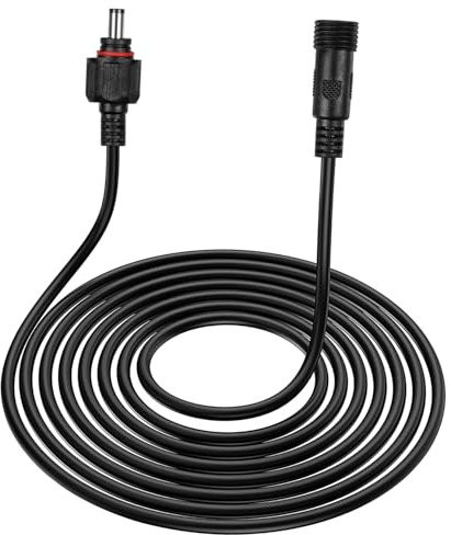 BELLIFFY Rallonge CâBle Alimentation 5M ÉTanche 12V 24V Extension Pour Pompe À Eau Lampe Solaire Cordon De Remplacement Durable Pour Usage Domestique