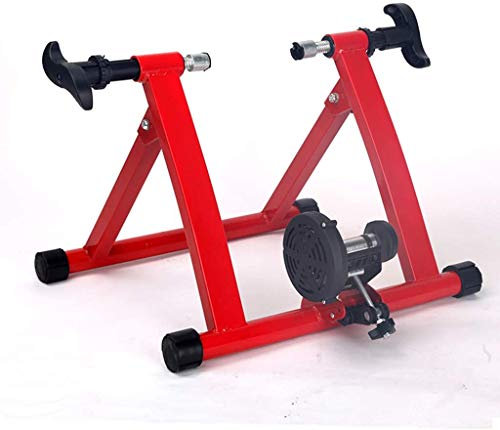 LYDBMYT Fahrradtrainerständer, Rennrad-MTB-Fahrrad, Trainer Indoor-Heimtrainer, Trainer Heimtraining Einstellbarer Magnetwiderstand Radfahren,Rot