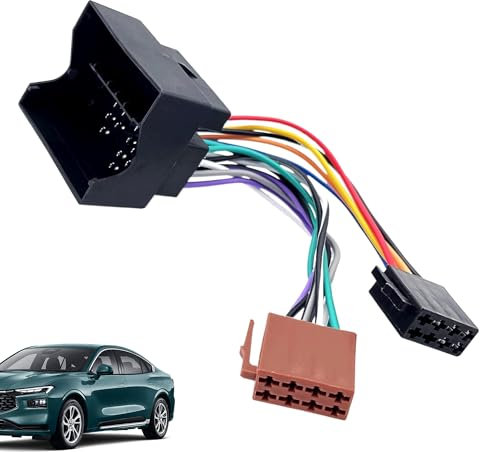 1PCS Car ISO Radio Adapter Connector - 16 Pin Wiring Harness for Peugeot and Citroen - Black Plastic Wire Connector