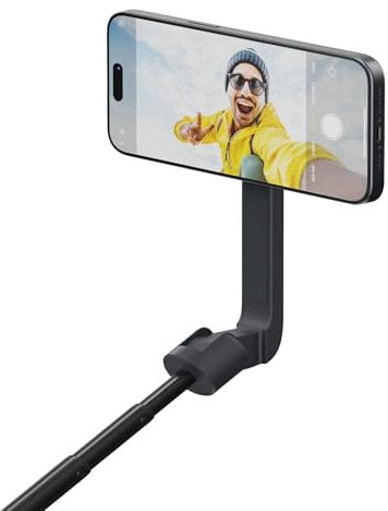 ShiftCam SnapStand Selfie - Magnet Selfie Stick und Stativ - Kompaktes, klappbares und ausziehbares Stativ mit neigbarem Kopf und Bluetooth-Magnetfernbedienung (Midnight, SnapStand Selife)