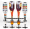 WODFARR Porte-Bouteille Mural, Distributeur Bouteilles Doseur, Aluminium 4 Bouteilles Bar Butler Distributeur Mural Porteur de Boissons Bouteilles Distributeur de Boissons (Argent / 4 têtes)