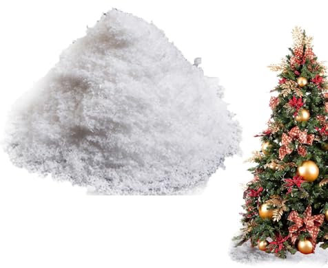 Décoration de Noël en fausse neige | Neige artificielle blanche douce | Rouleau de neige synthétique rond blanc | Faux flocons de neige | Fausse poudre de neige | Accessoires de décoration quotidienne