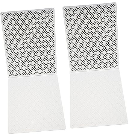 DIYEAH 2stücke Kunststoff Prägeordner Mit -Muster Für Scrapbooking DIY Kartenherstellung Und Bastelprojekte Langlebige Embossing Vorlagen Für Kreative Papierkunst