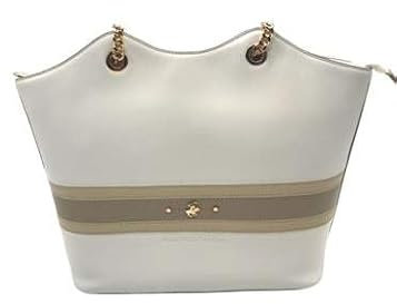 Beverly Hills Polo Club Bequeme, praktische und geräumige Einkaufstasche BH-4040, Weiß